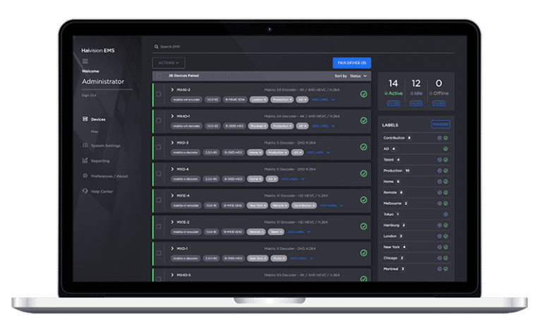 Haivision EMs Device Management